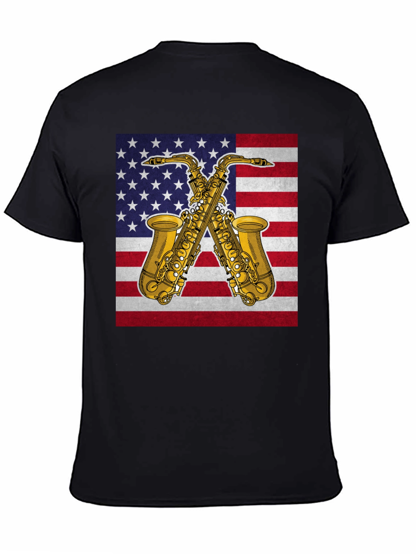 American Saxophone T-Shirt - Patriotic Music Tee