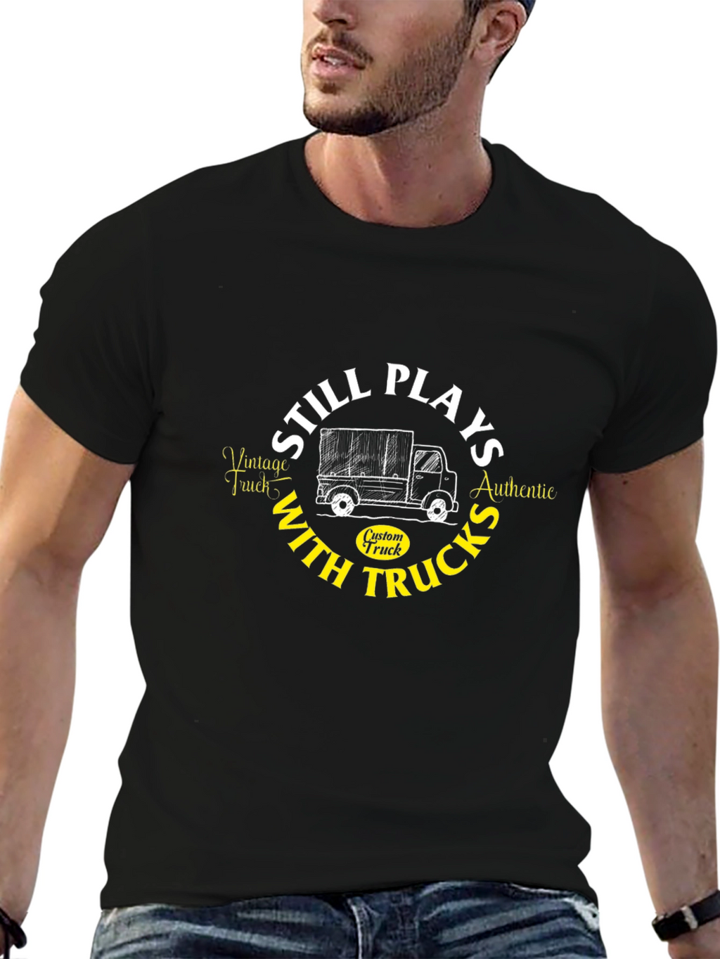 Still Plays with Trucks Graphic T-Shirt