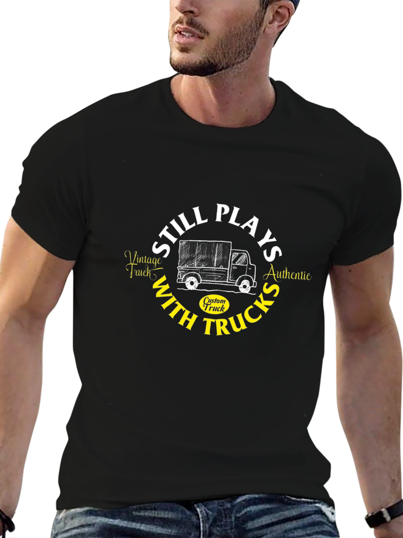 Still Plays with Trucks Graphic T-Shirt