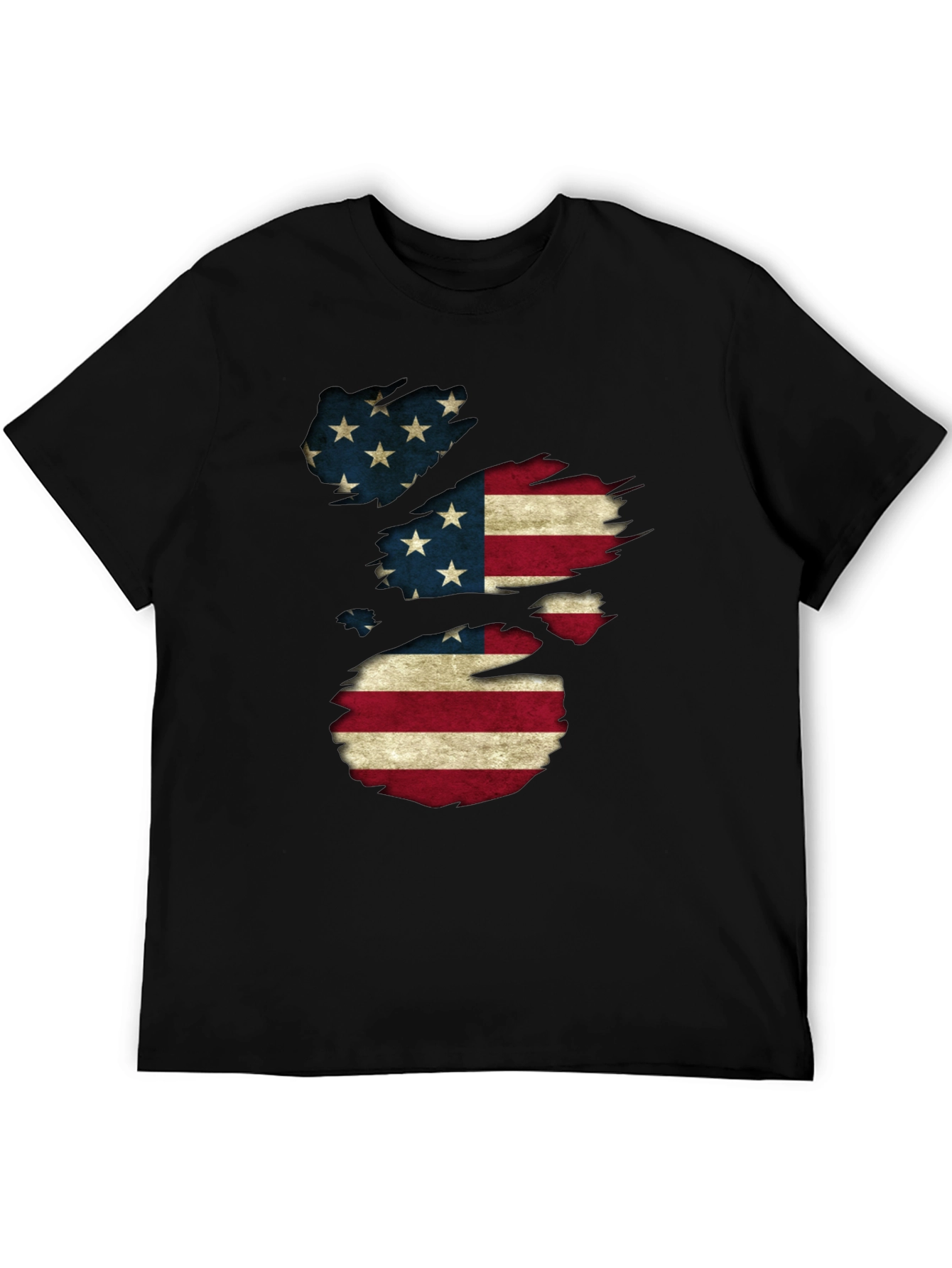 American Flag Distressed T-Shirt Patriotic USA Pride