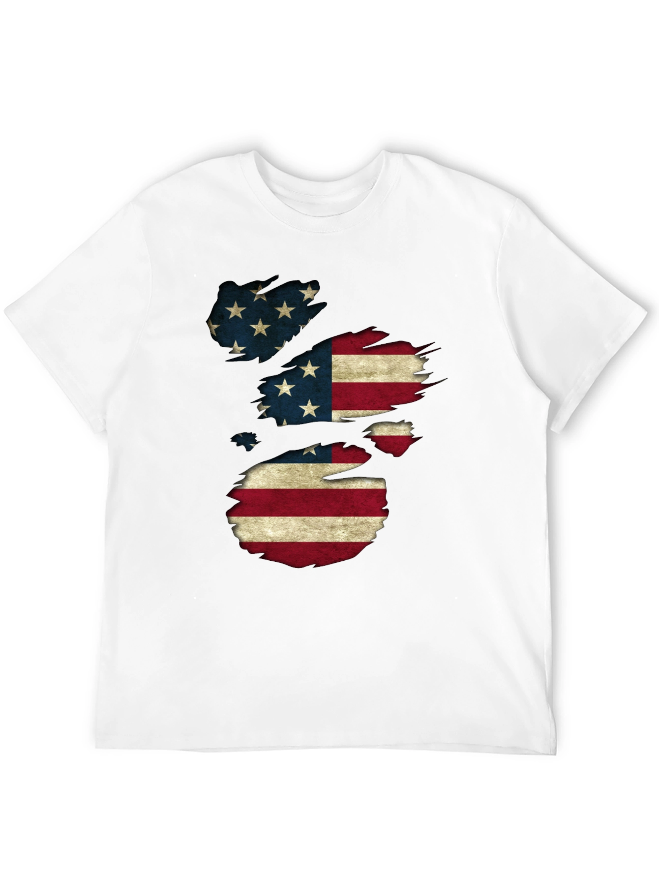 American Flag Distressed T-Shirt Patriotic USA Pride