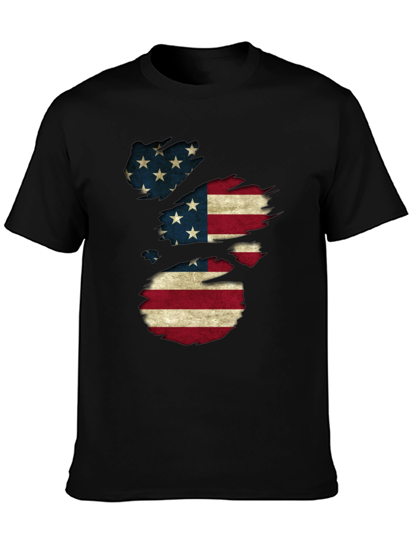 American Flag Distressed T-Shirt Patriotic USA Pride