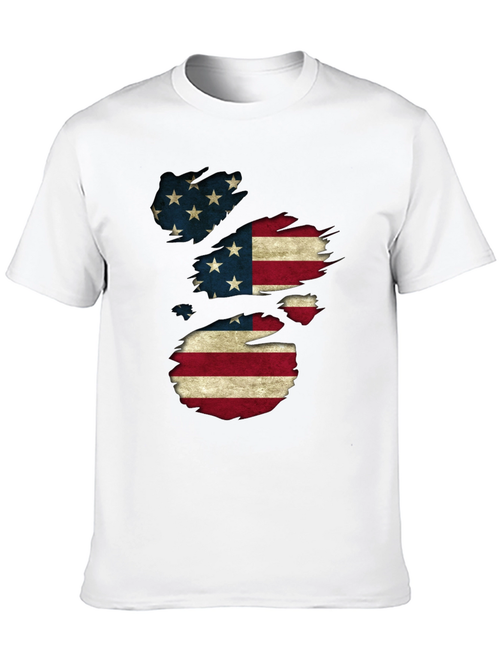 American Flag Distressed T-Shirt Patriotic USA Pride