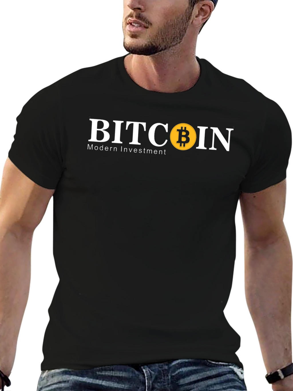 Bitcoin Modern Investment Black T-Shirt
