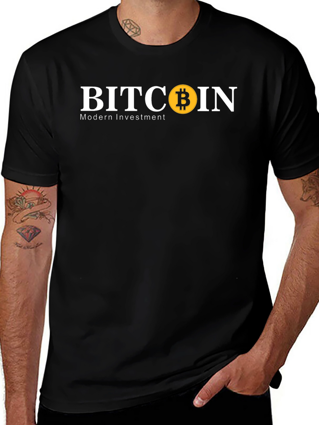 Bitcoin Modern Investment Black T-Shirt