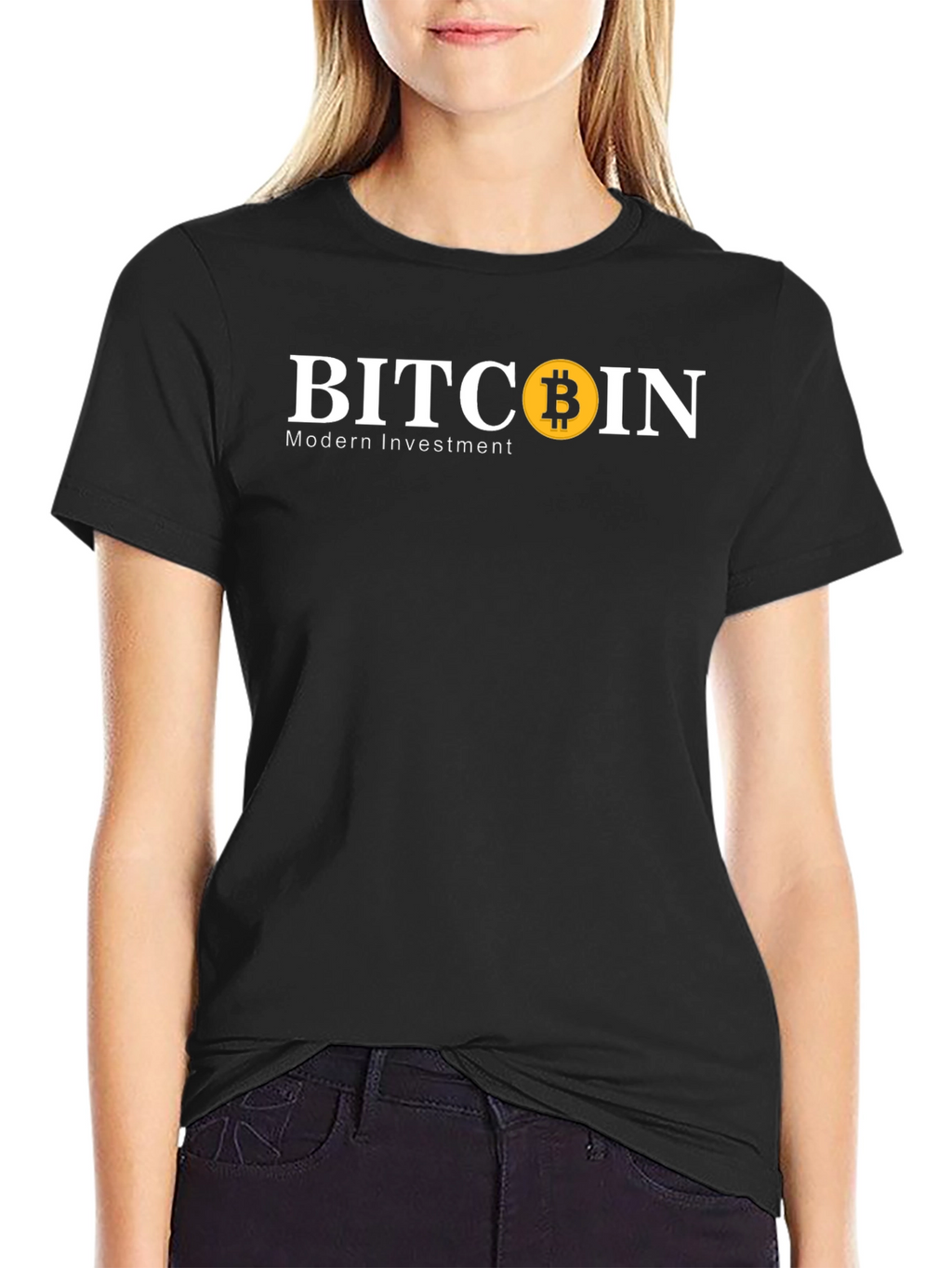 Bitcoin Modern Investment Black T-Shirt