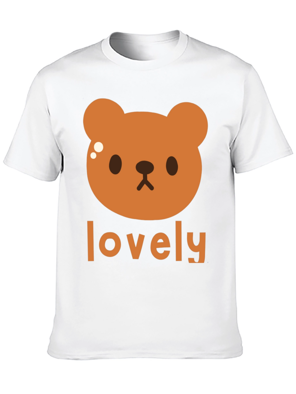 Cute Brown Bear Lovely Black T-Shirt