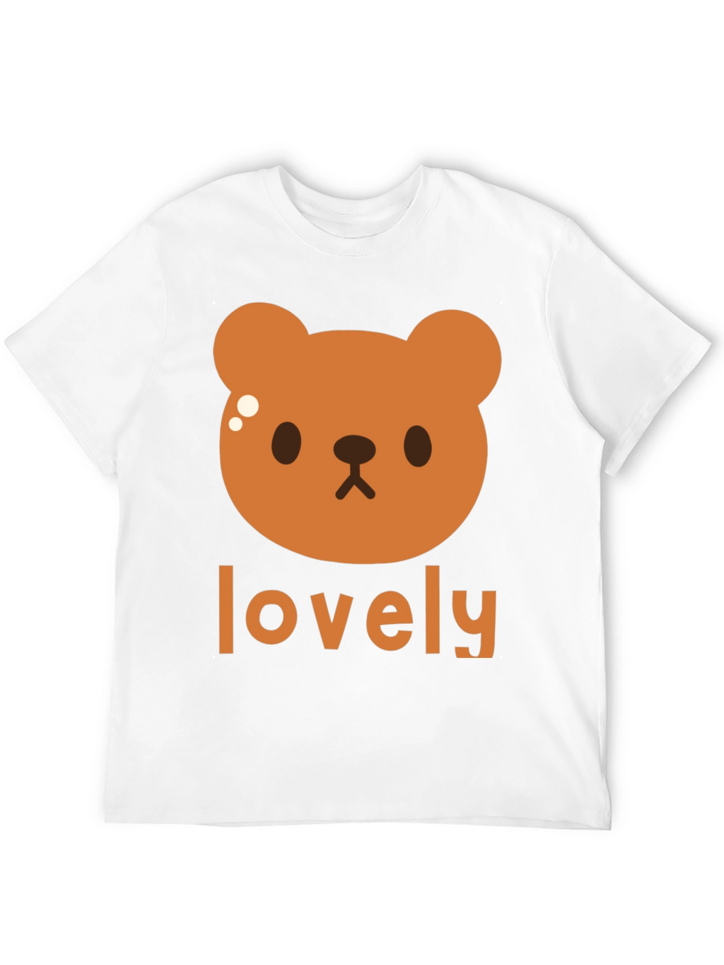 Cute Brown Bear Lovely Black T-Shirt