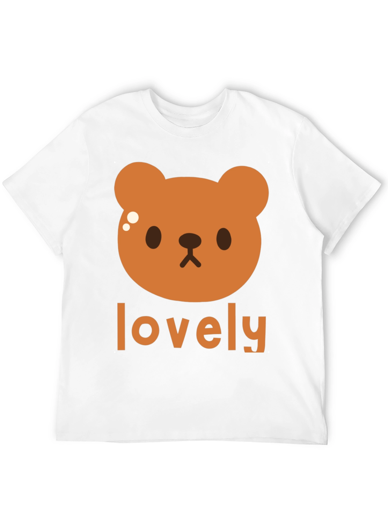 Cute Brown Bear Lovely Black T-Shirt