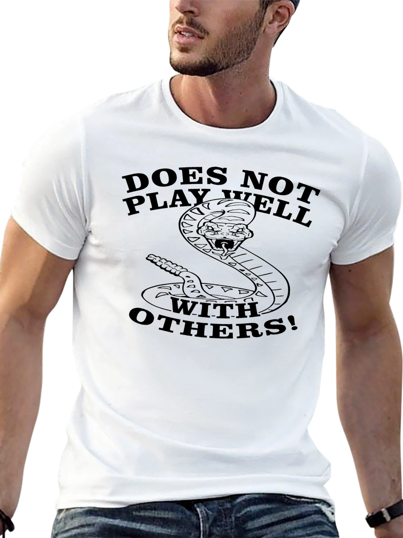 Does Not Play Well With Others Snake T-Shirt