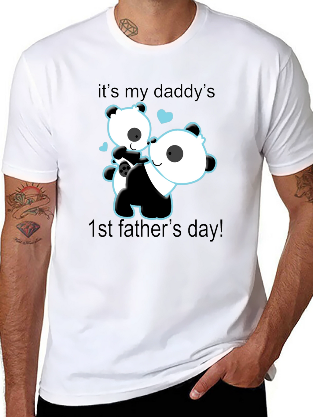 Daddys 1st Fathers Day Panda Bear T-Shirt