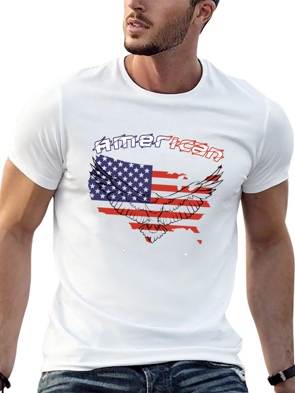 American Flag Eagle Graphic Tee