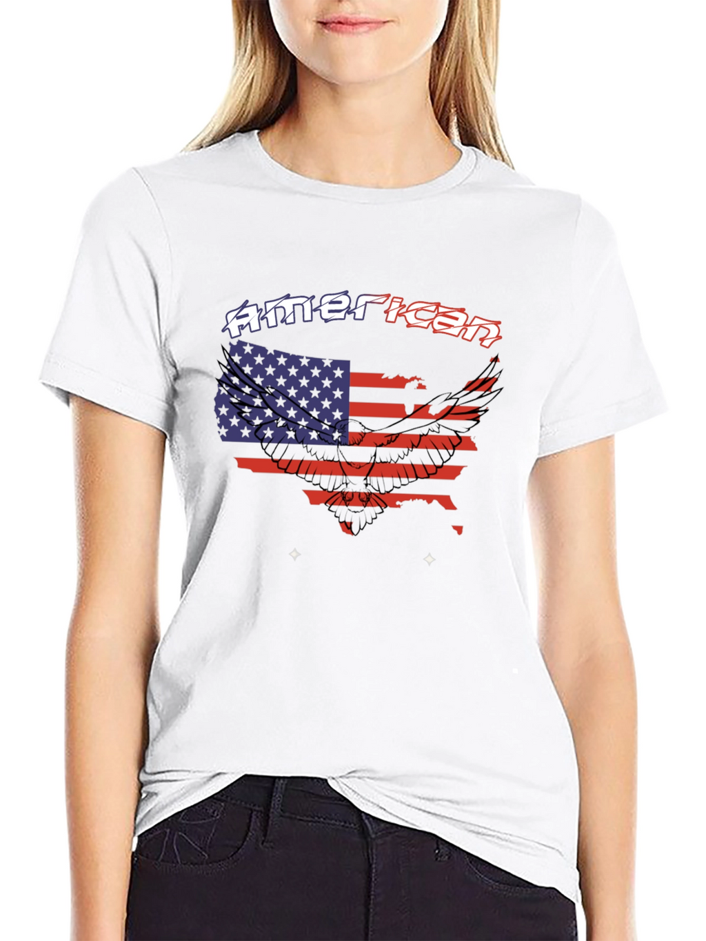 American Flag Eagle Graphic Tee