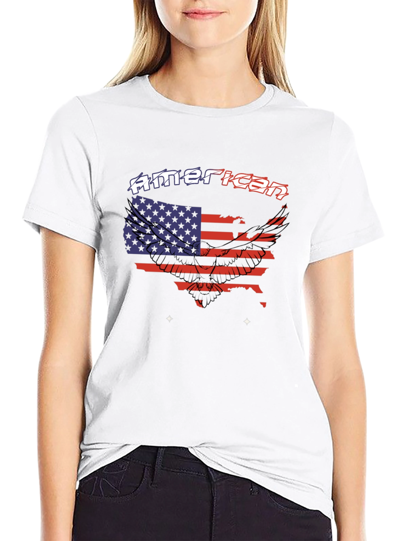 American Flag Eagle Graphic Tee