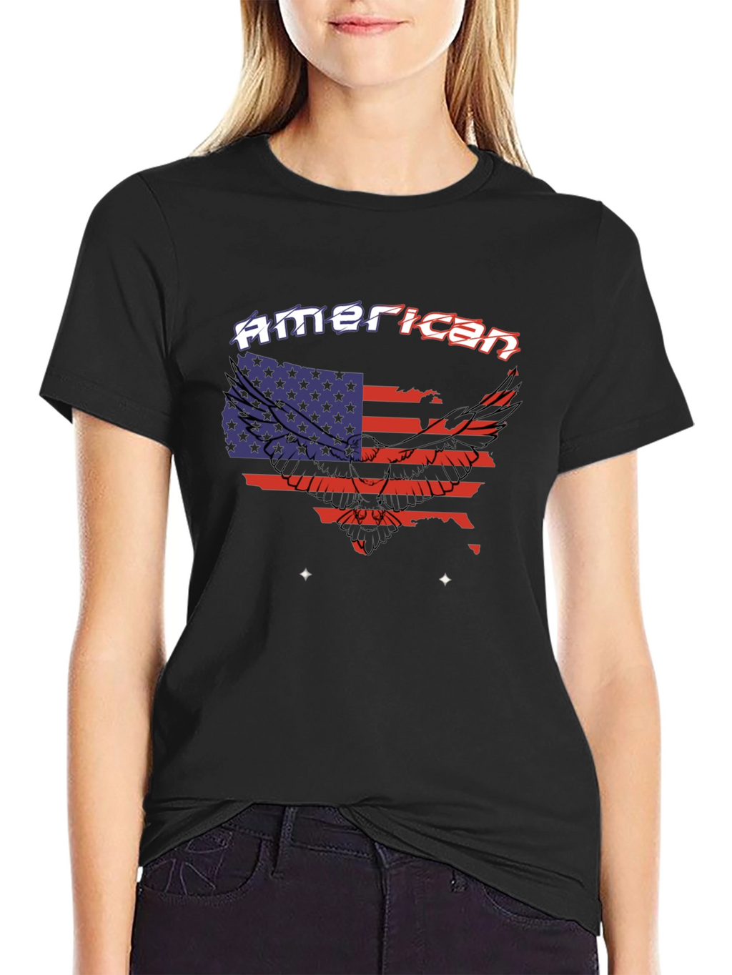 American Flag Eagle Graphic Tee