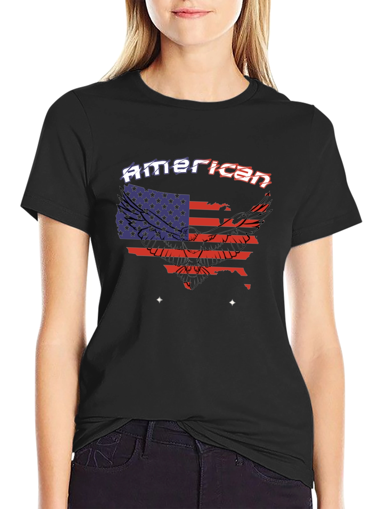 American Flag Eagle Graphic Tee