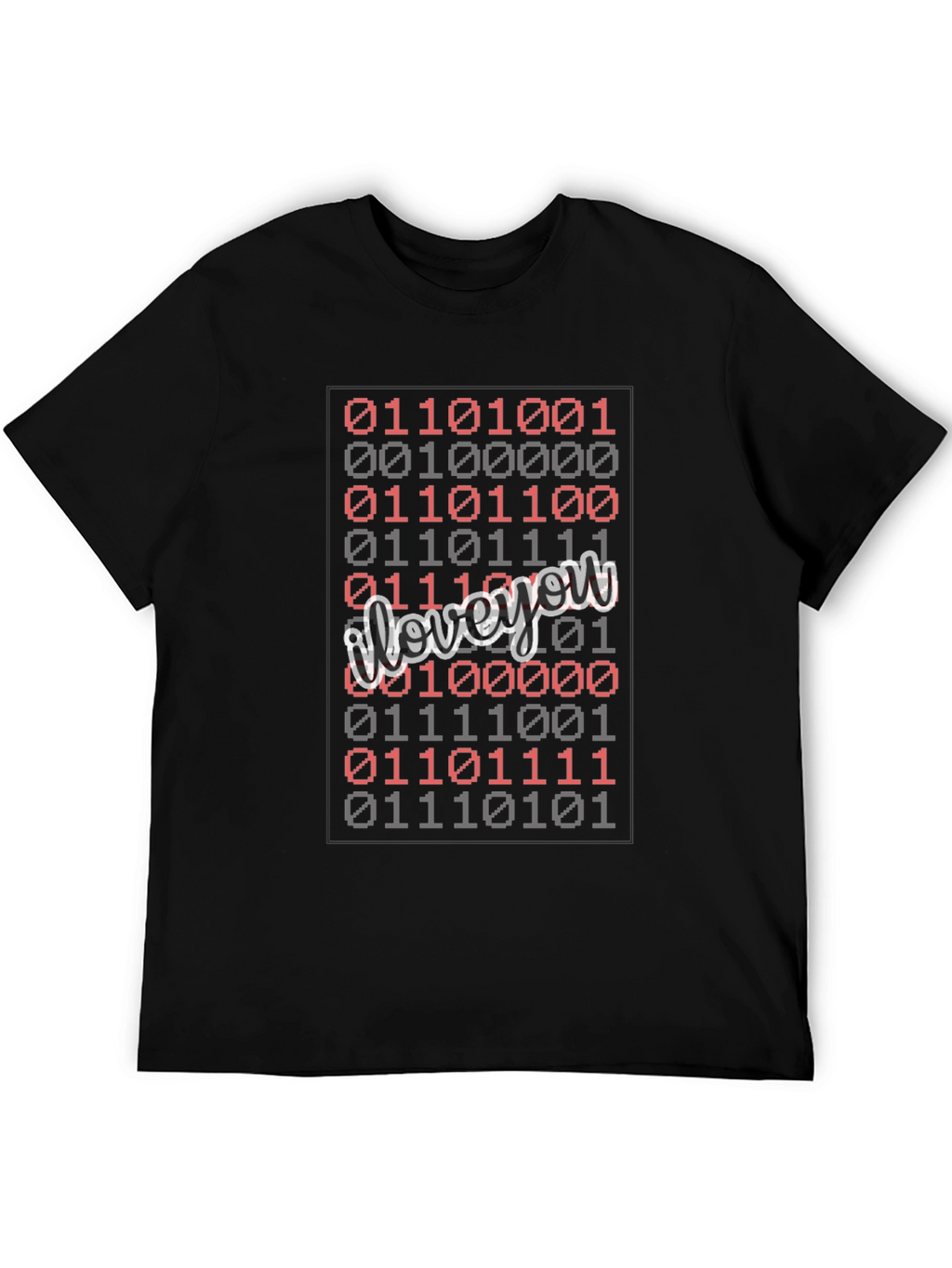 Binary Code I Love You Graphic T-Shirt