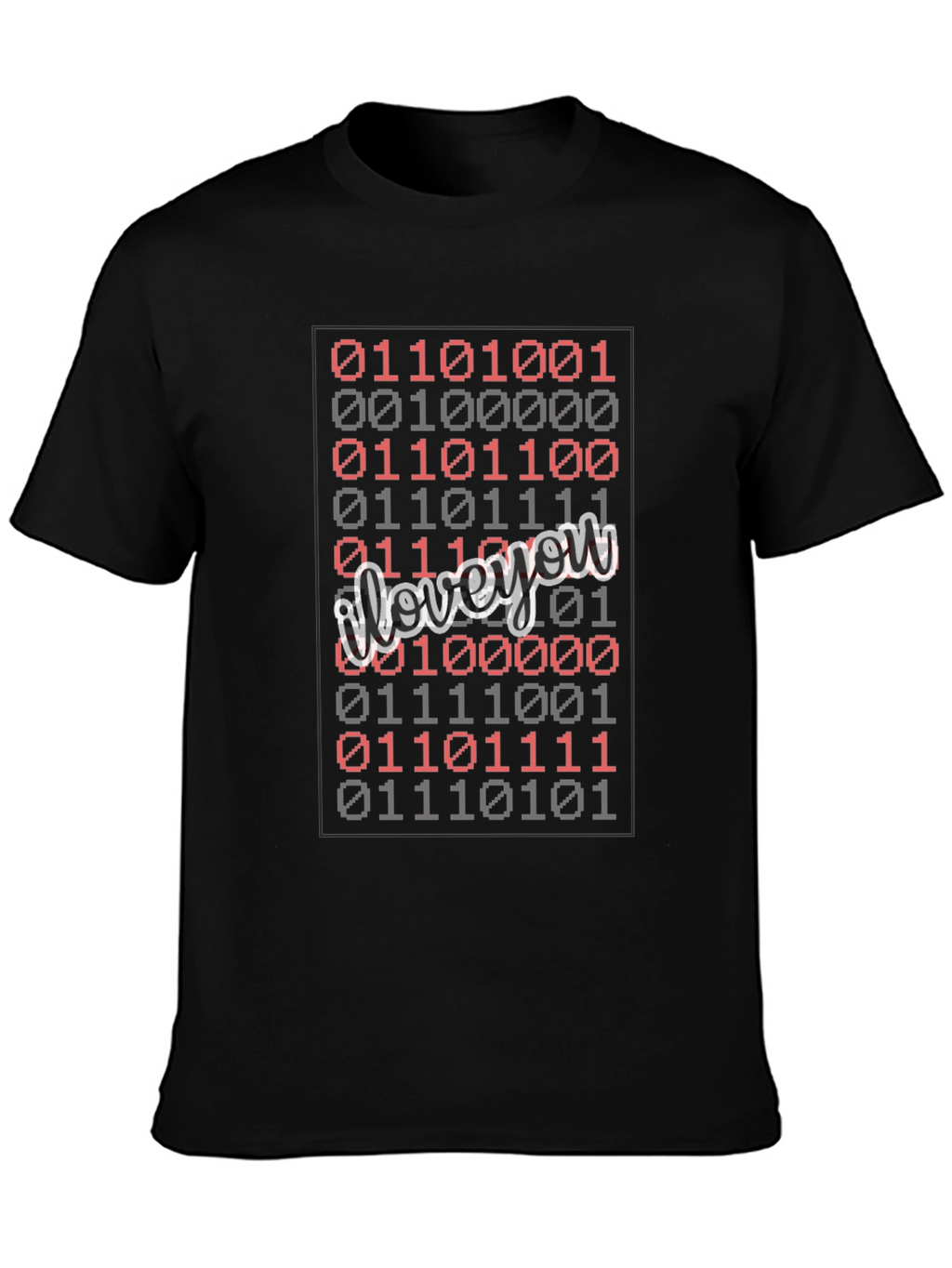 Binary Code I Love You Graphic T-Shirt
