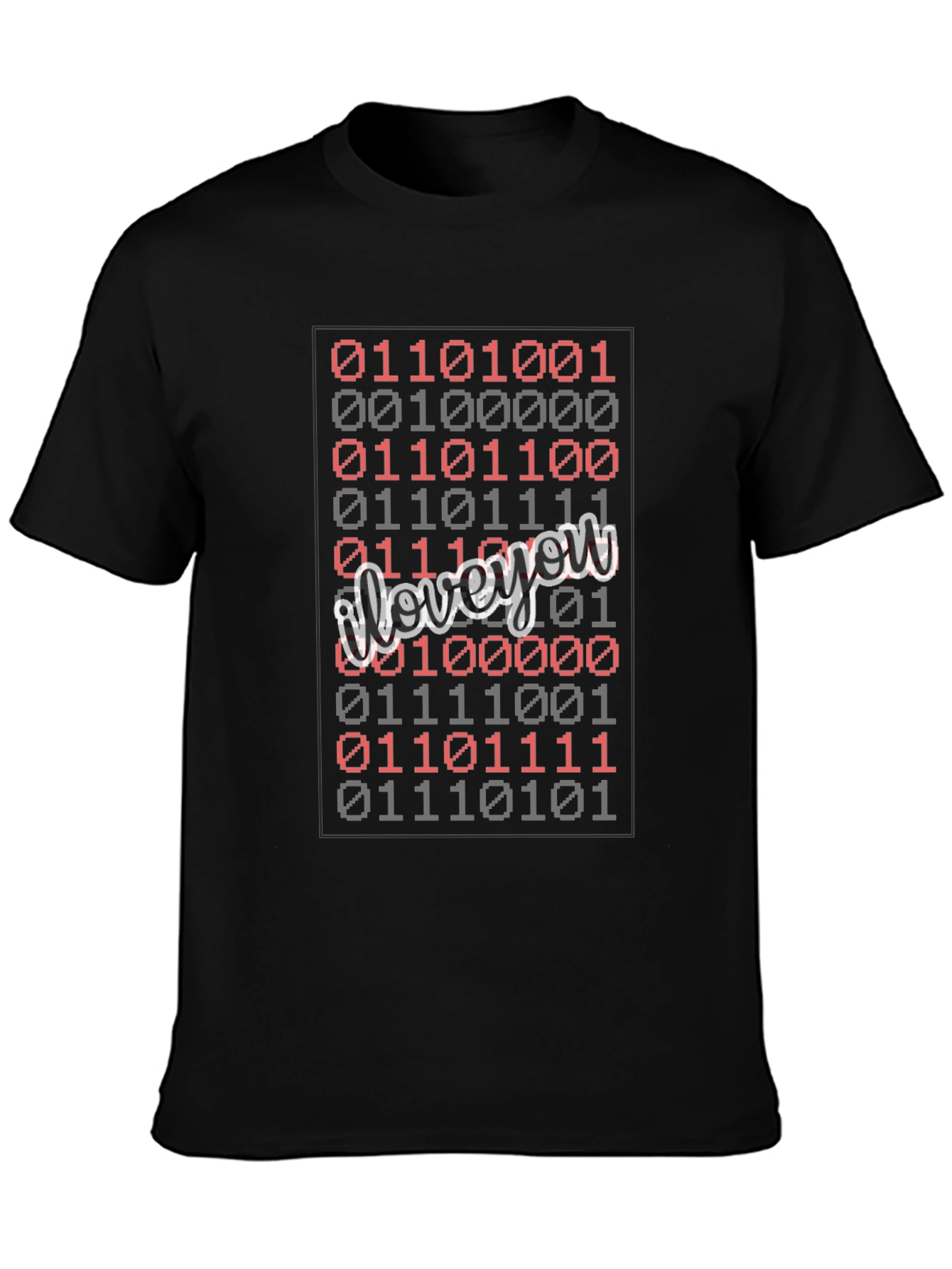 Binary Code I Love You Graphic T-Shirt