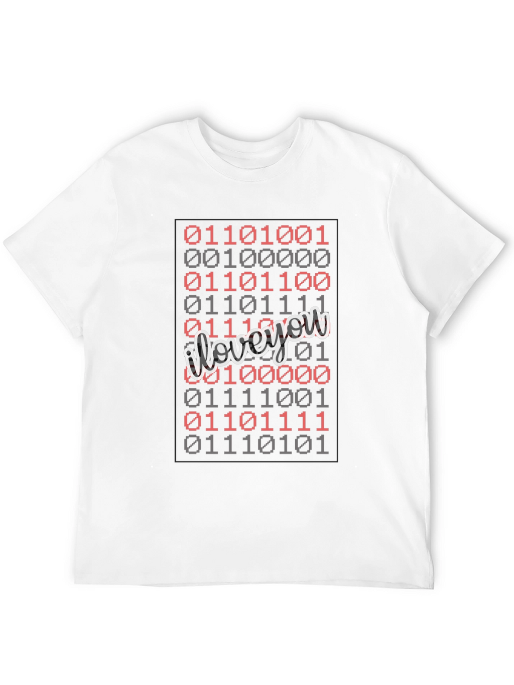 Binary Code I Love You Graphic T-Shirt