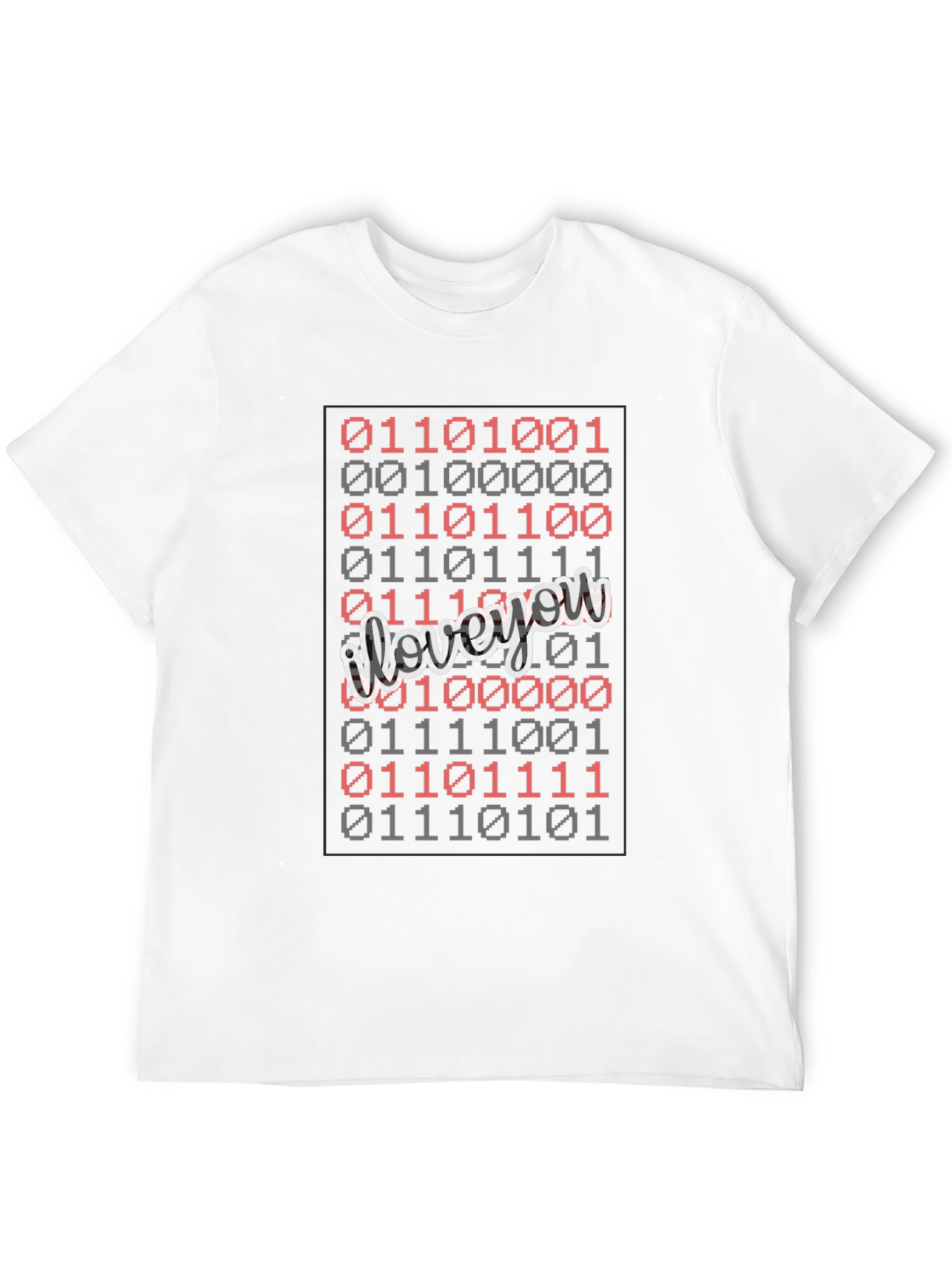 Binary Code I Love You Graphic T-Shirt