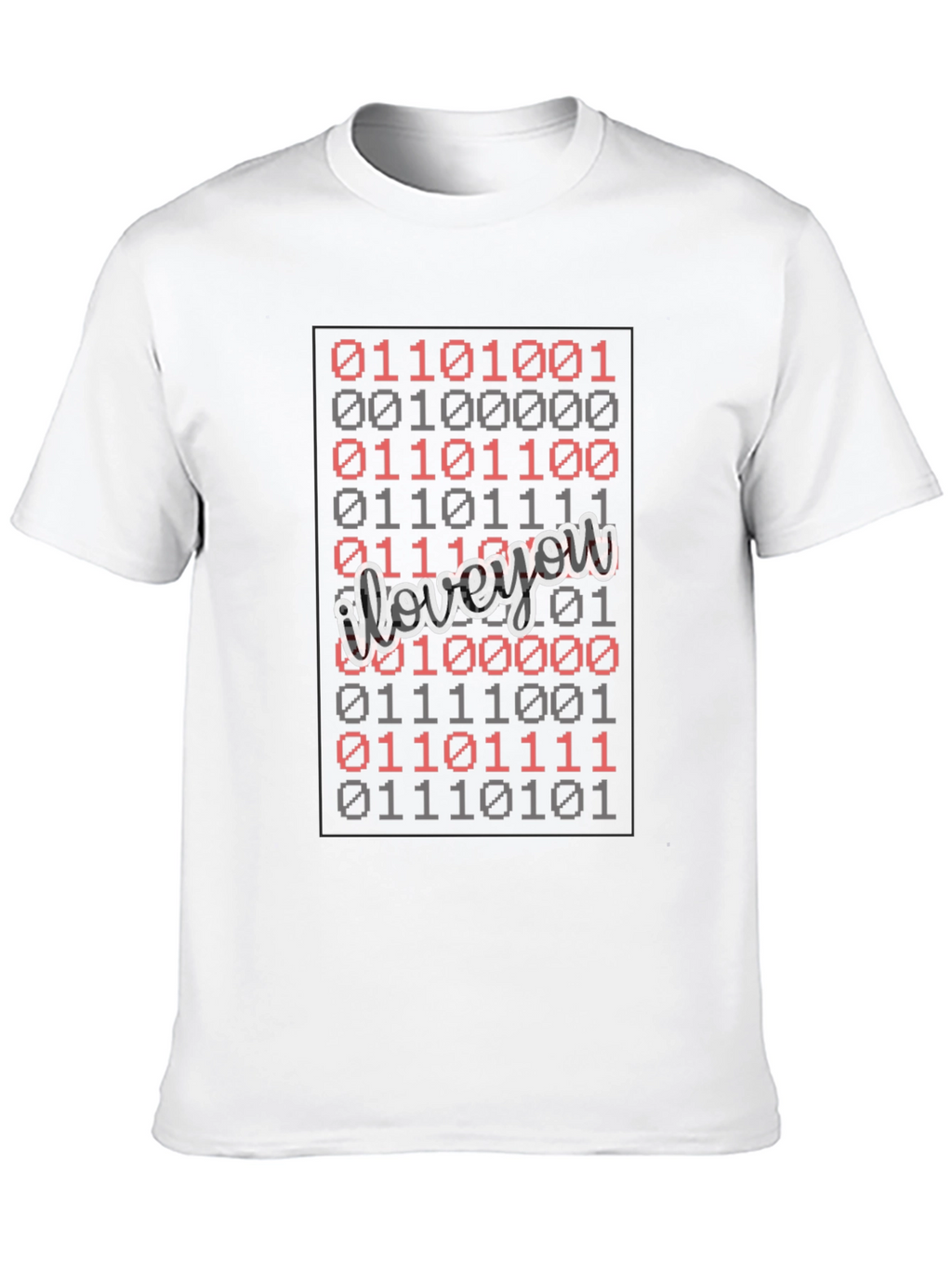 Binary Code I Love You Graphic T-Shirt