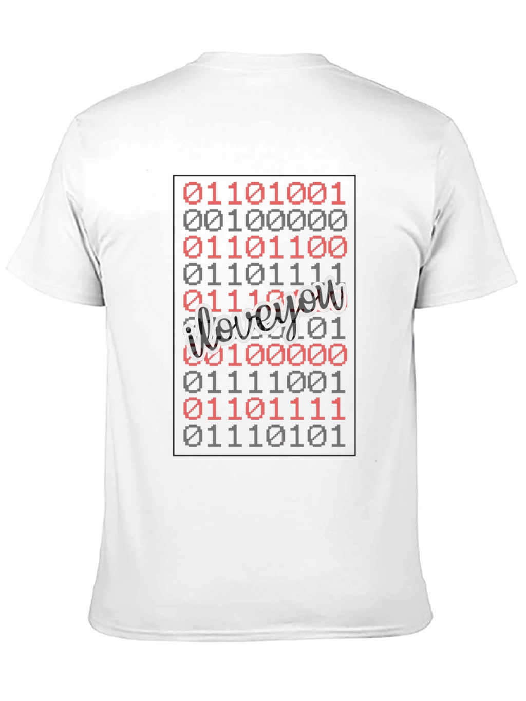 Binary Code I Love You Graphic T-Shirt