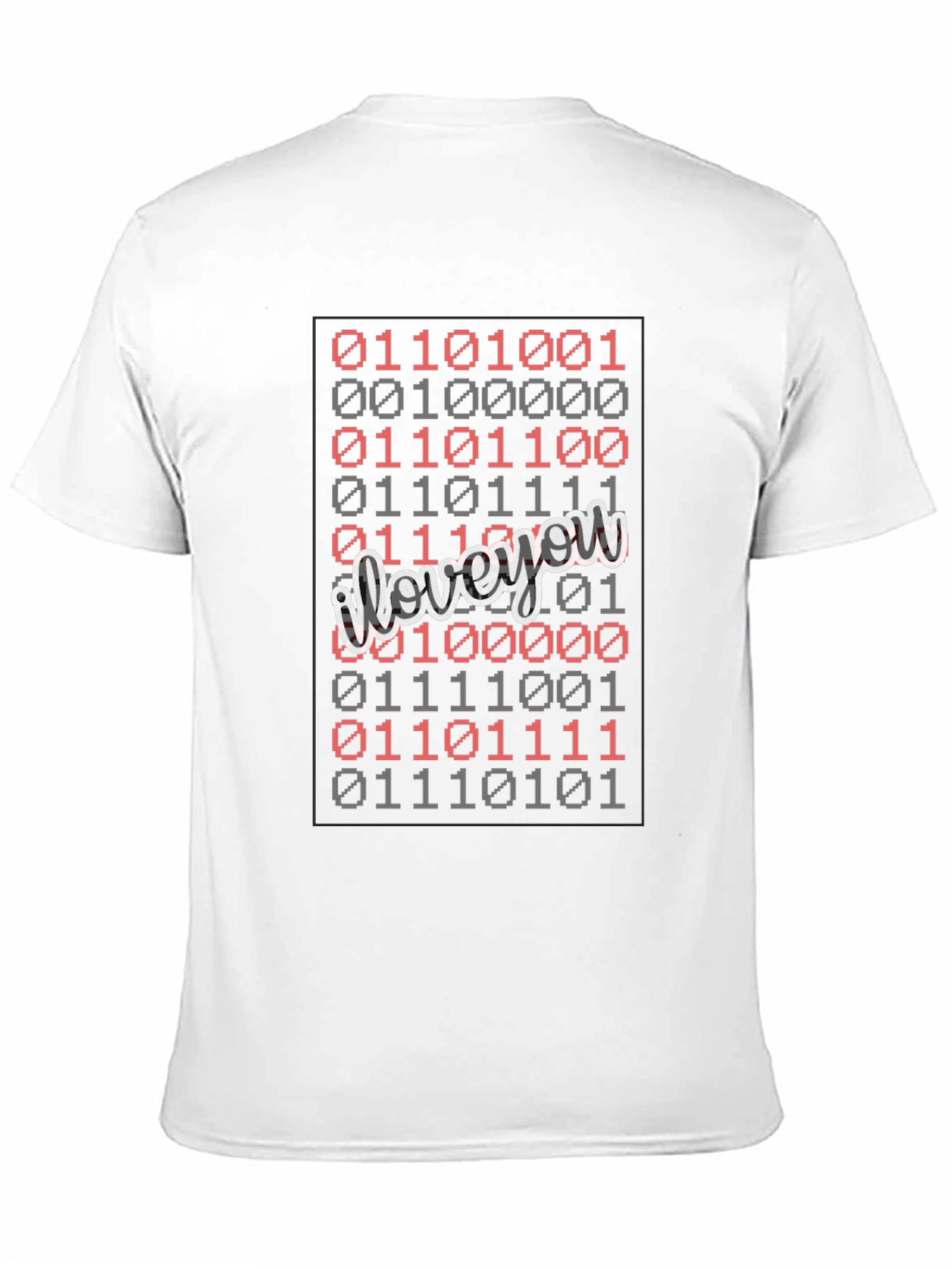 Binary Code I Love You Graphic T-Shirt