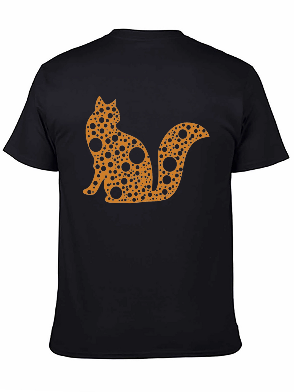 Abstract Cat T-Shirt - Black