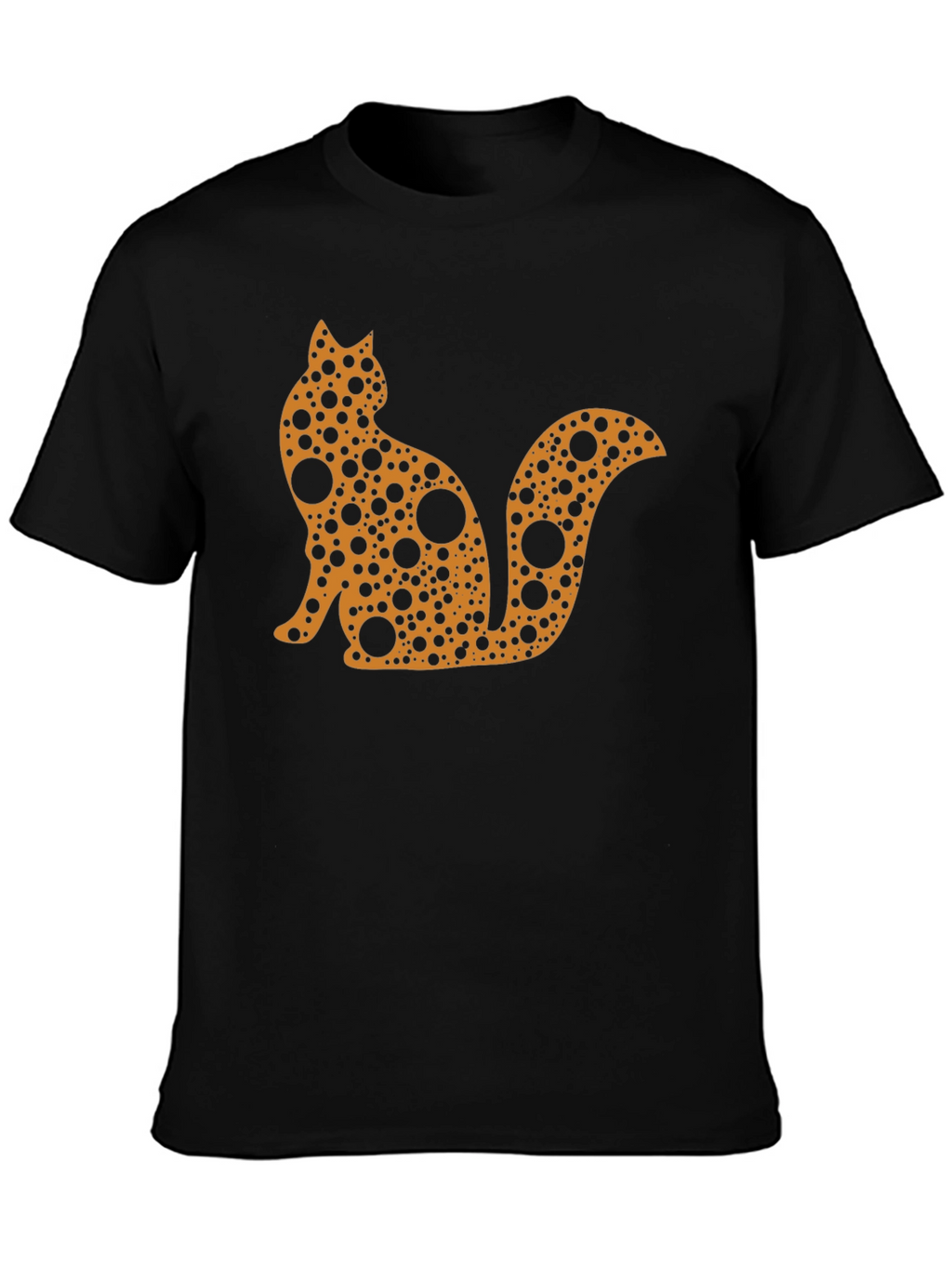 Abstract Cat T-Shirt - Black