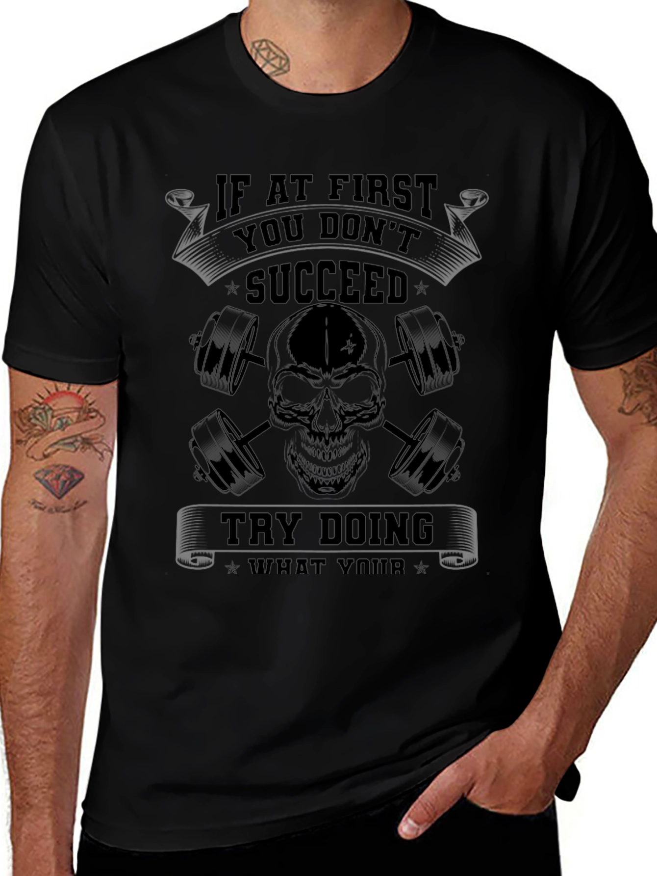 Succeed Skull Graphic T-Shirt