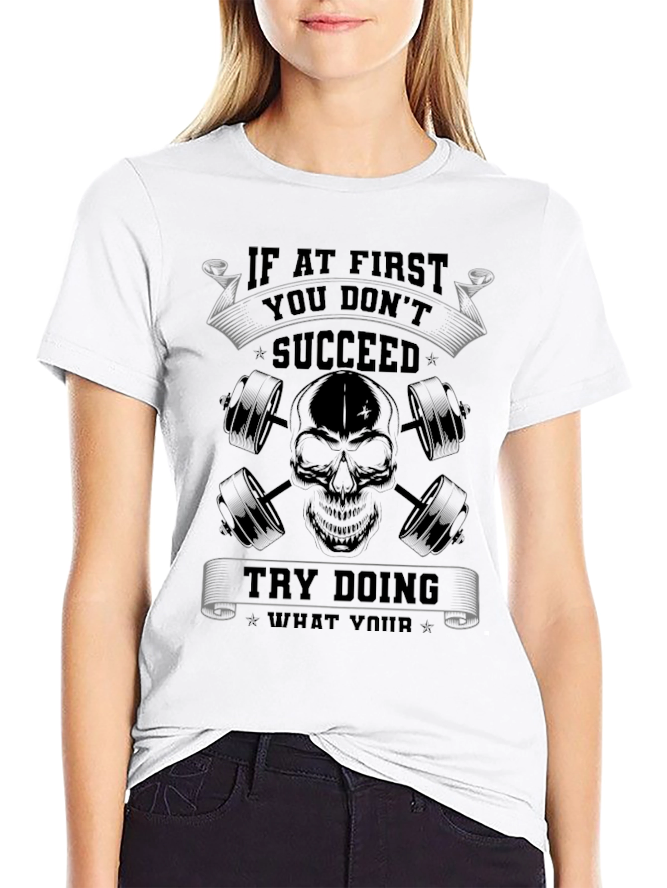 Succeed Skull Graphic T-Shirt
