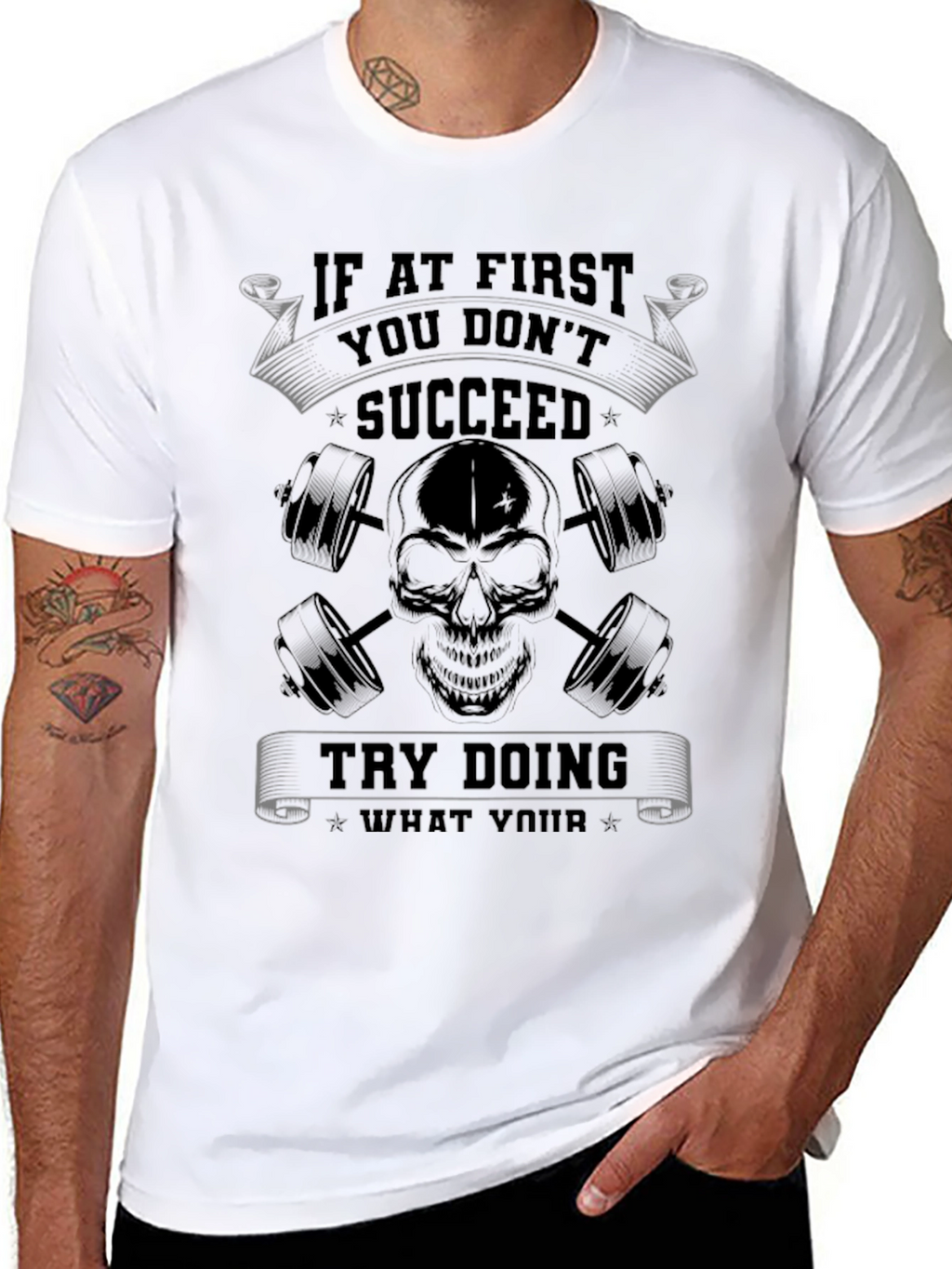 Succeed Skull Graphic T-Shirt