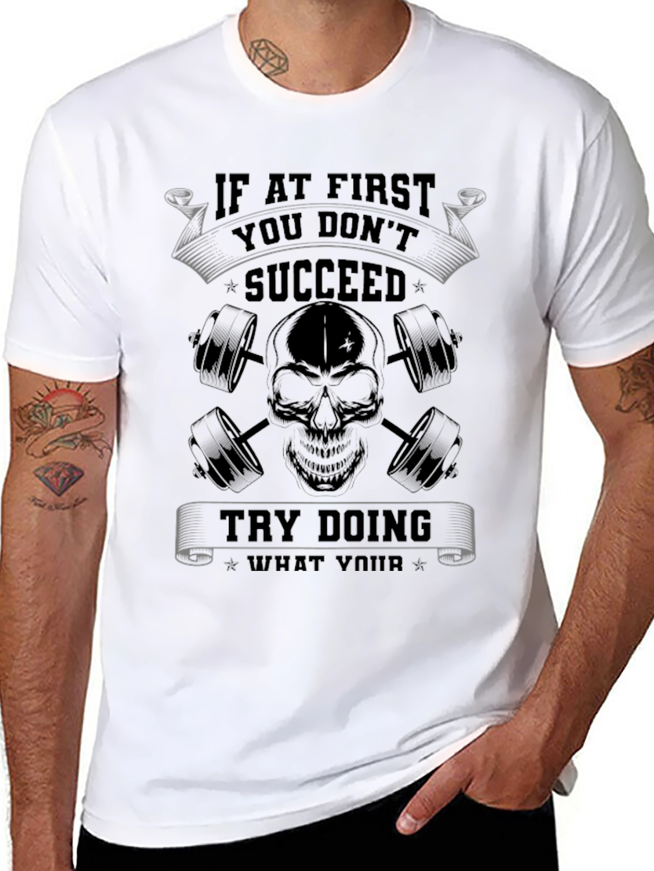 Succeed Skull Graphic T-Shirt