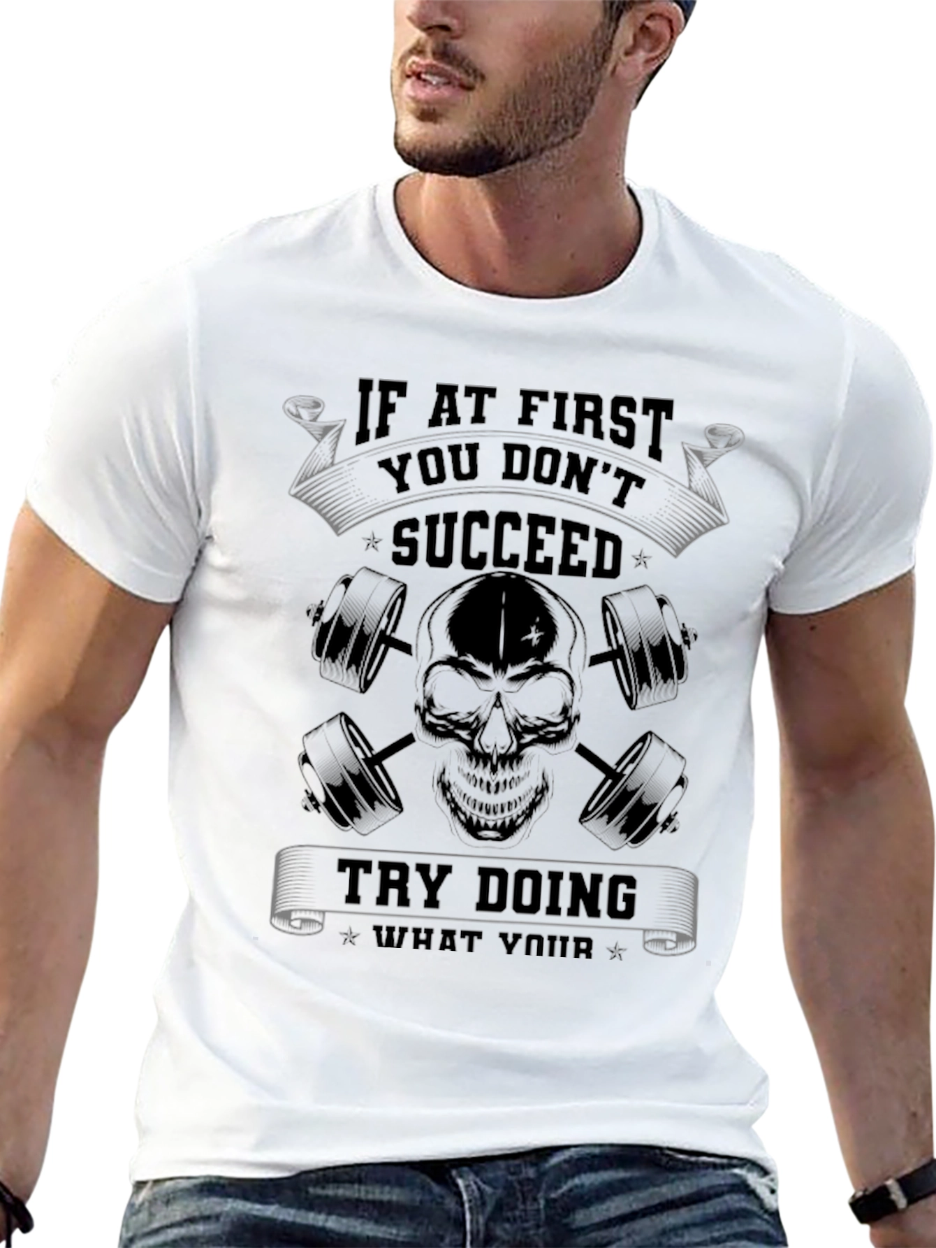 Succeed Skull Graphic T-Shirt