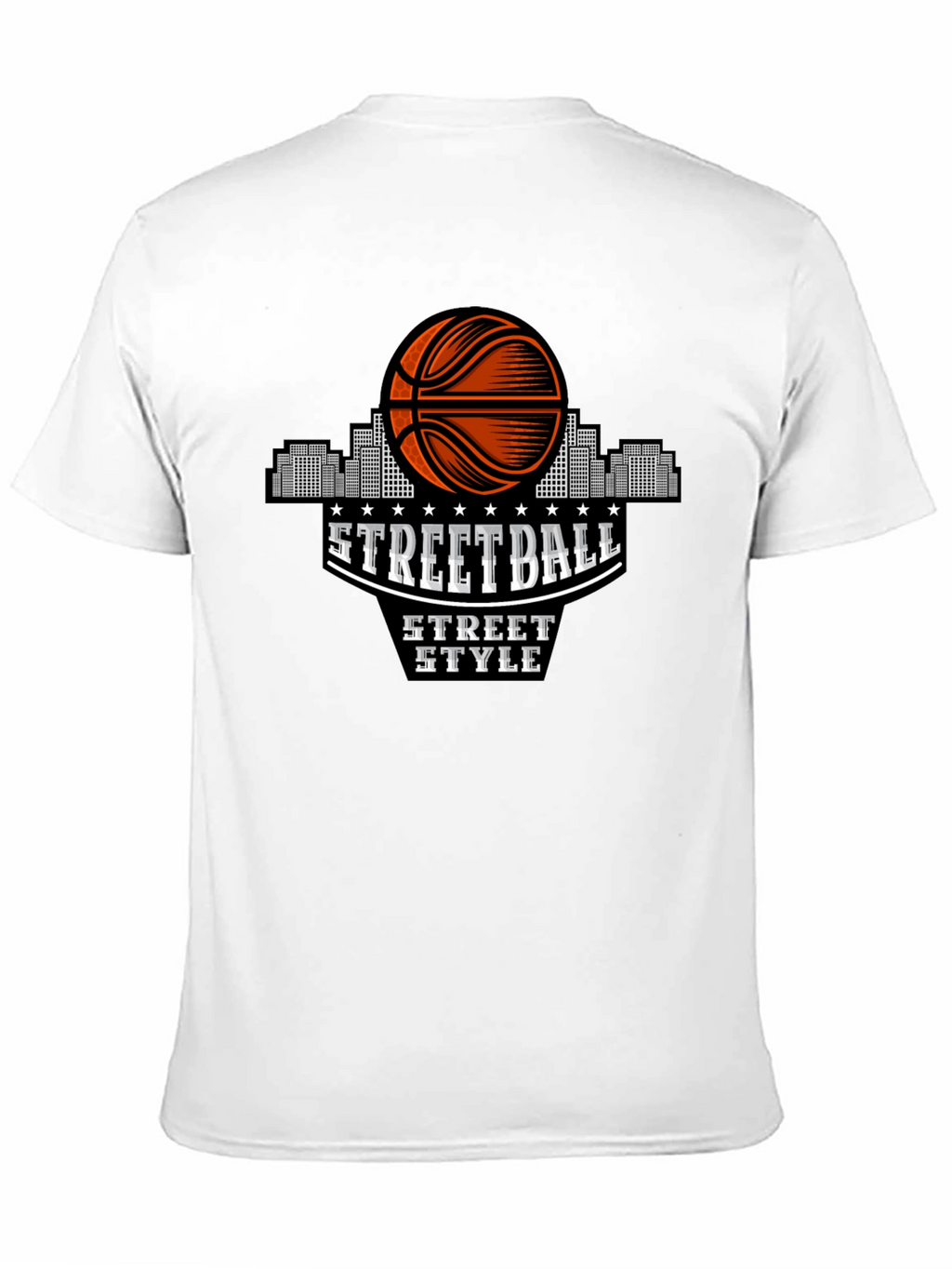 Streetball Style Graphic Tee - Urban Basketball Shirt