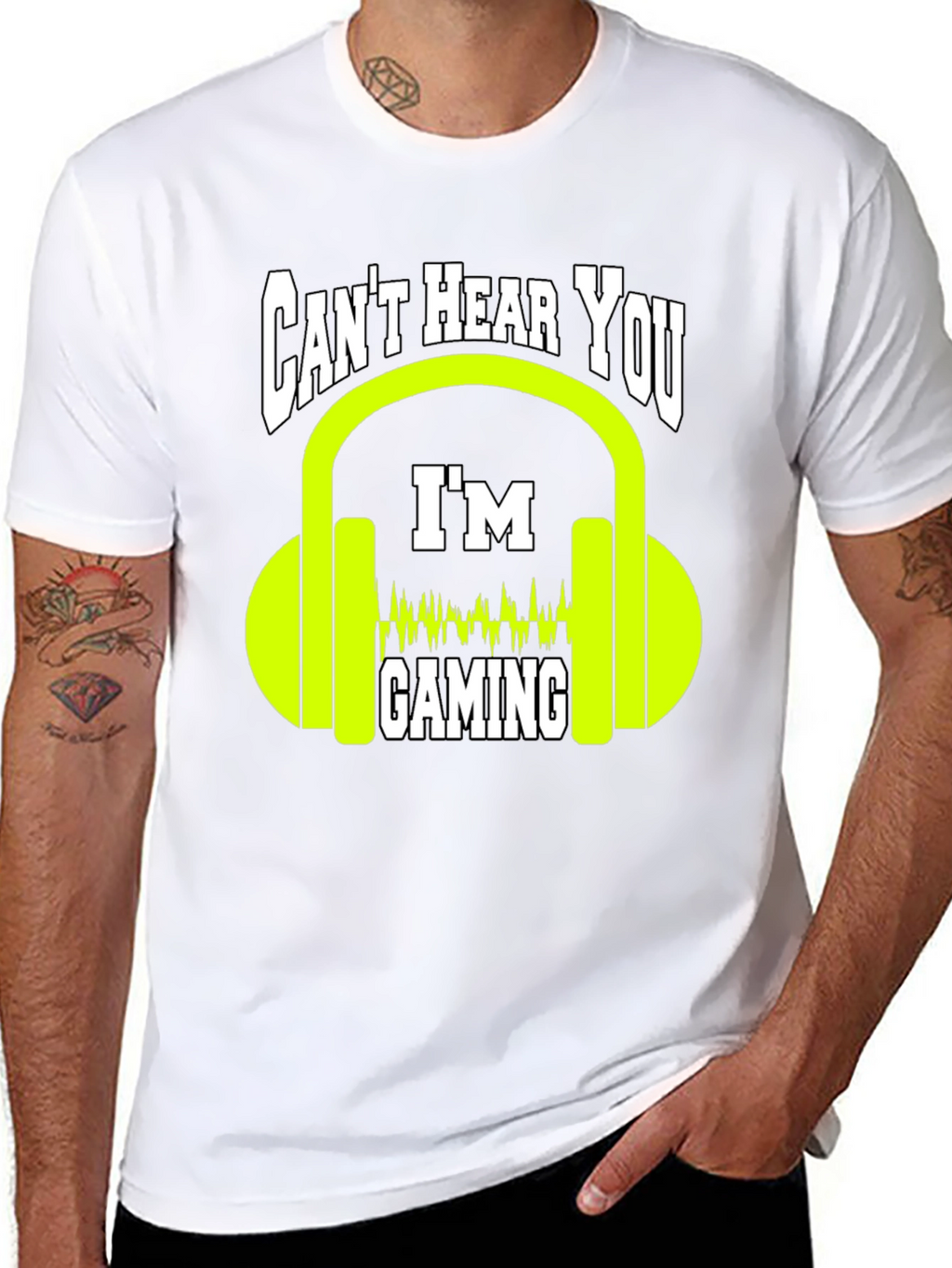 Cant Hear You Gaming T-Shirt - Gamer Graphic Tee