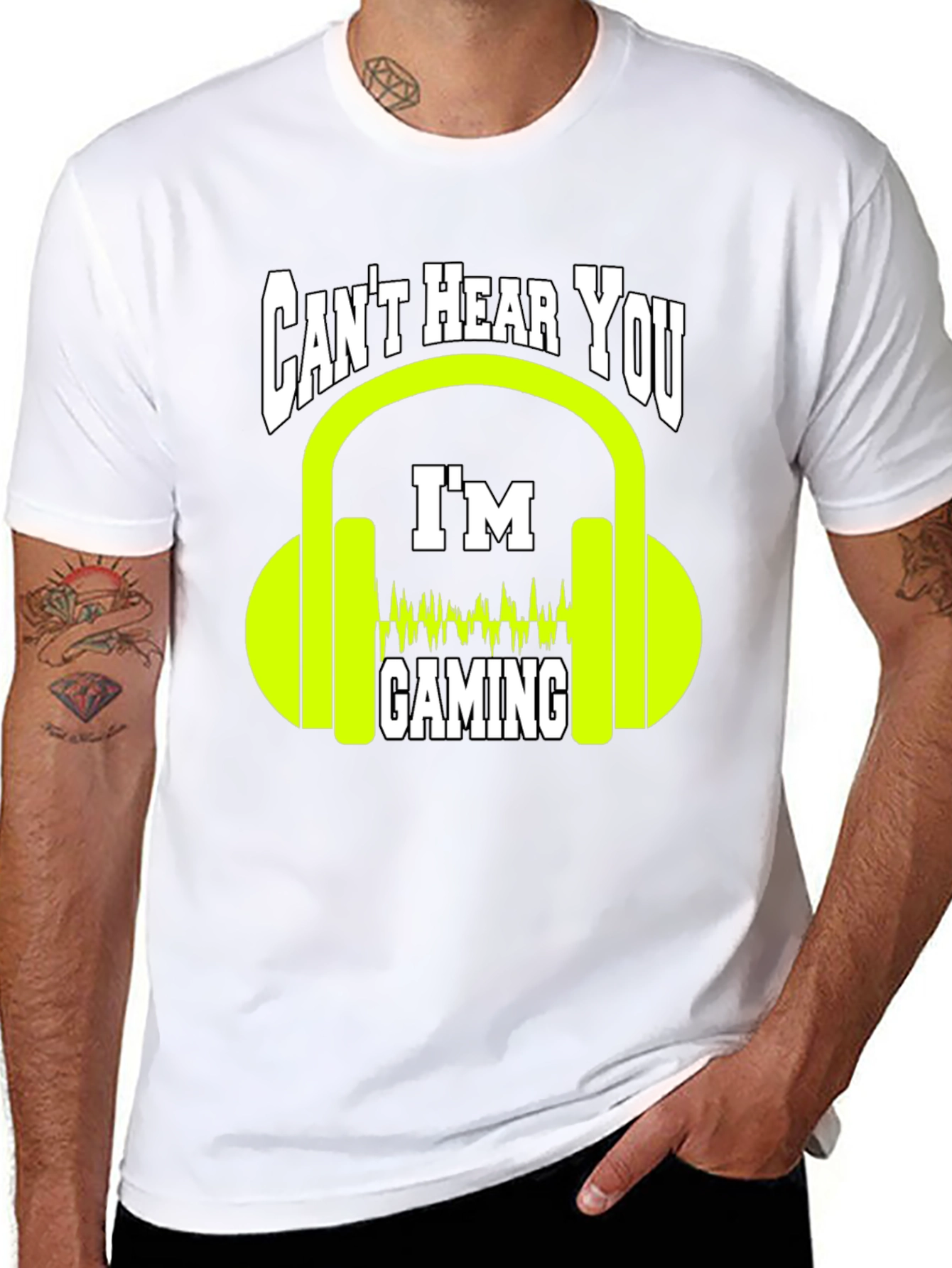 Cant Hear You Gaming T-Shirt - Gamer Graphic Tee