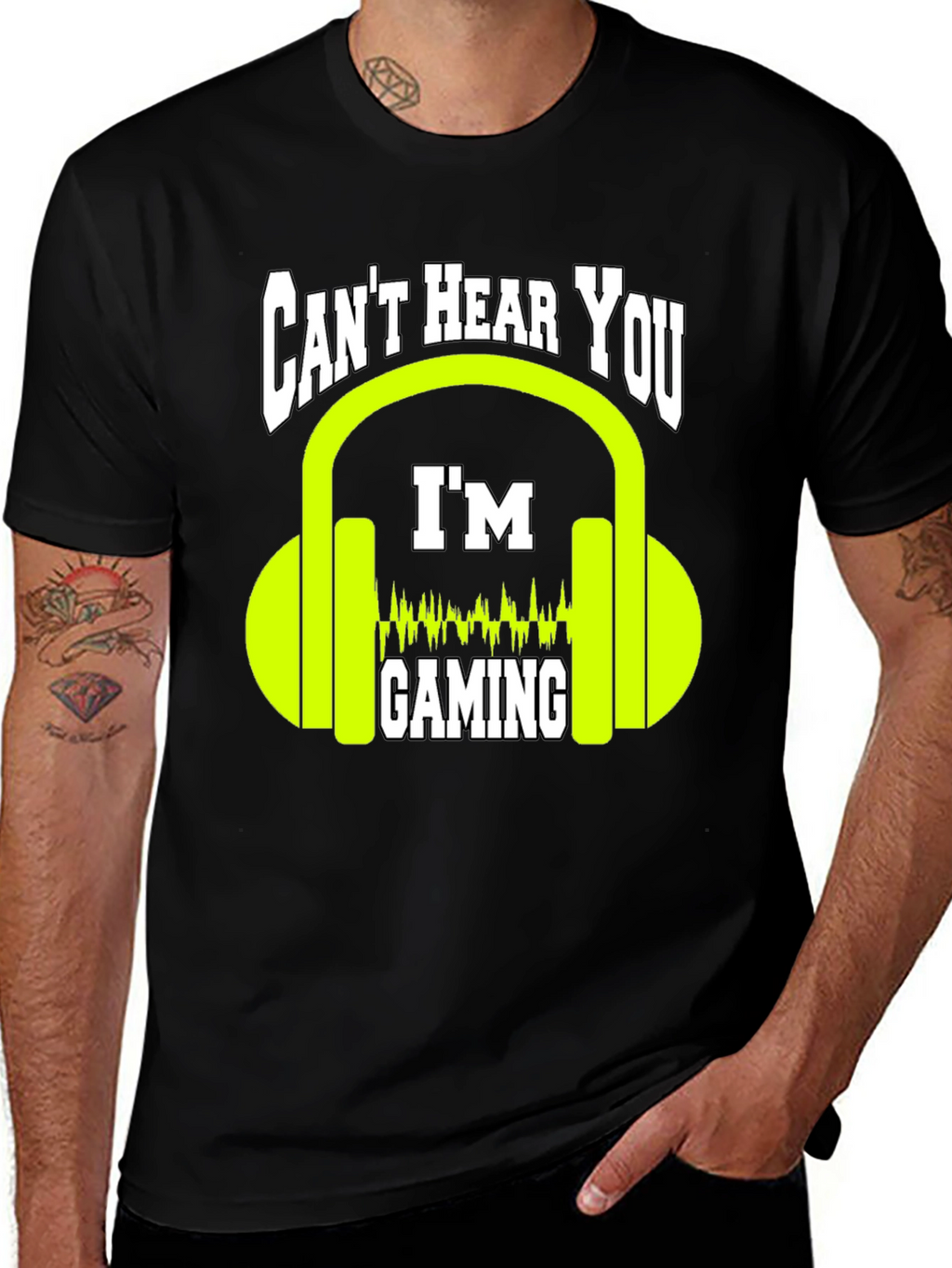 Cant Hear You Gaming T-Shirt - Gamer Graphic Tee