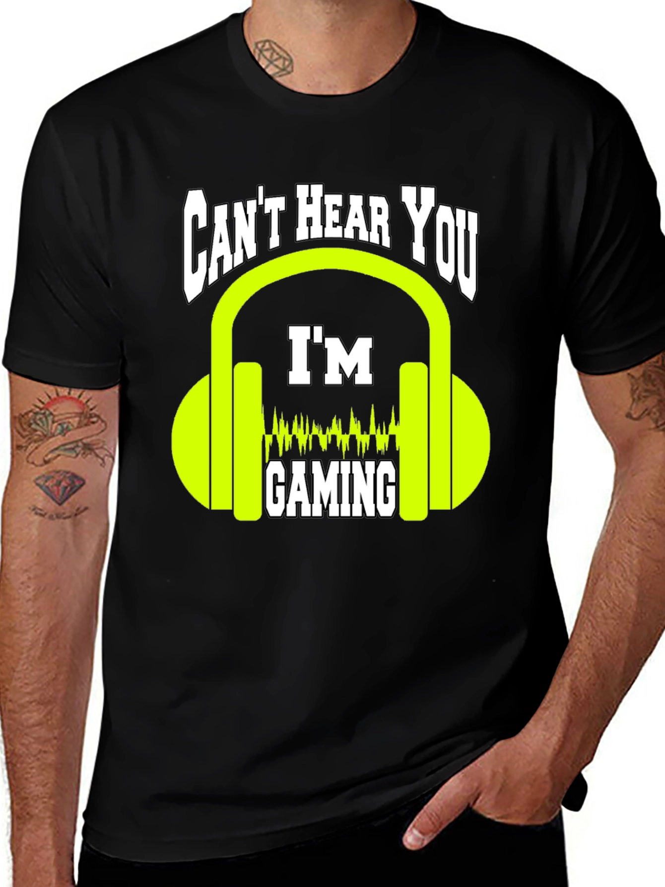 Cant Hear You Gaming T-Shirt - Gamer Graphic Tee