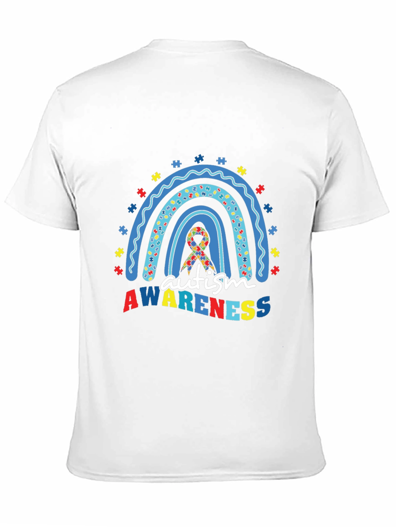 Autism Awareness Rainbow Puzzle T-Shirt