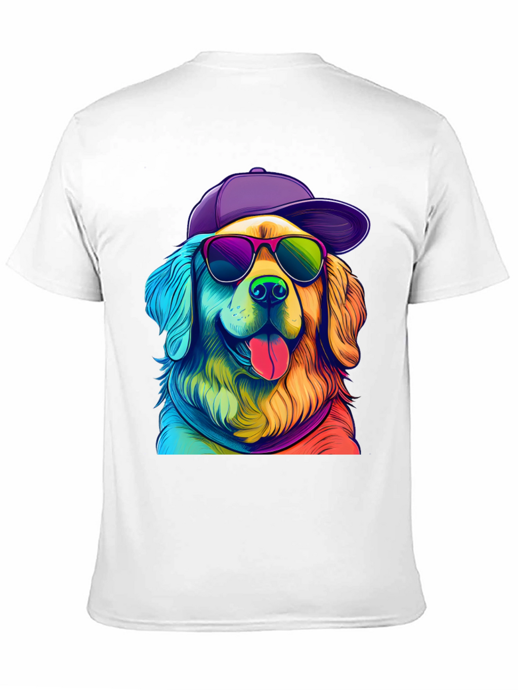 Cool Dog Graphic Tee - Rainbow Pup T-Shirt