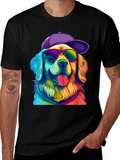 Cool Dog Graphic Tee - Rainbow Pup T-Shirt