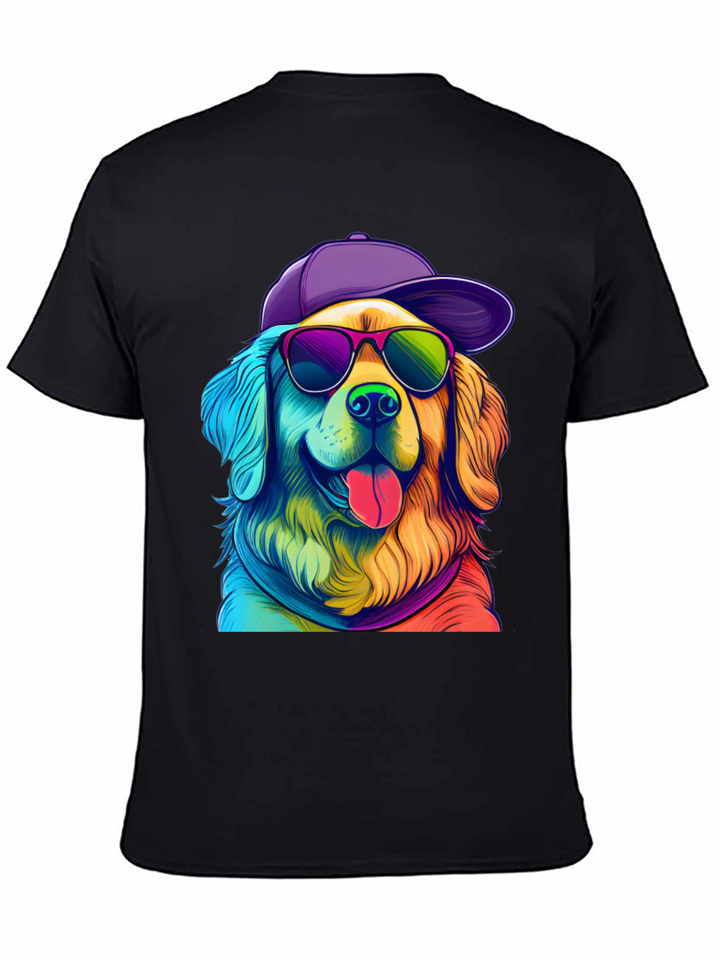 Cool Dog Graphic Tee - Rainbow Pup T-Shirt