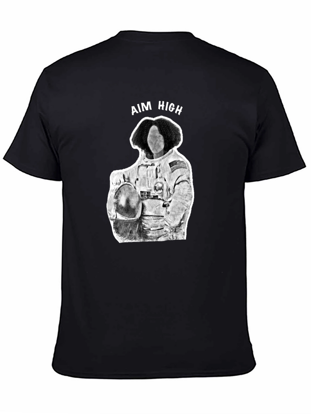 Aim High Astronaut Graphic Tee - Black