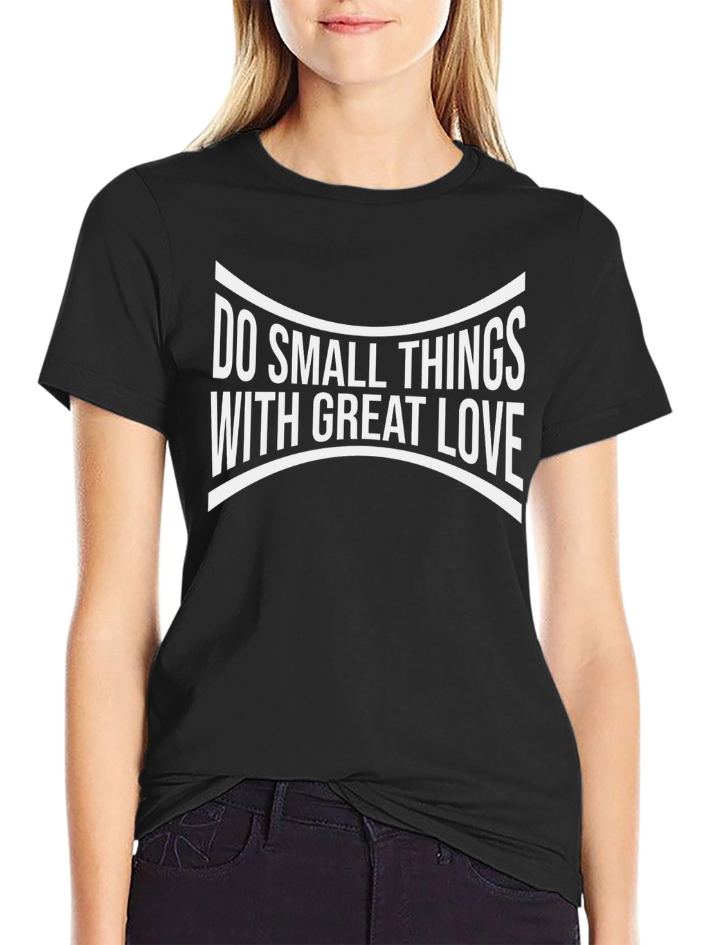 Inspirational Do Small Things Black T-Shirt