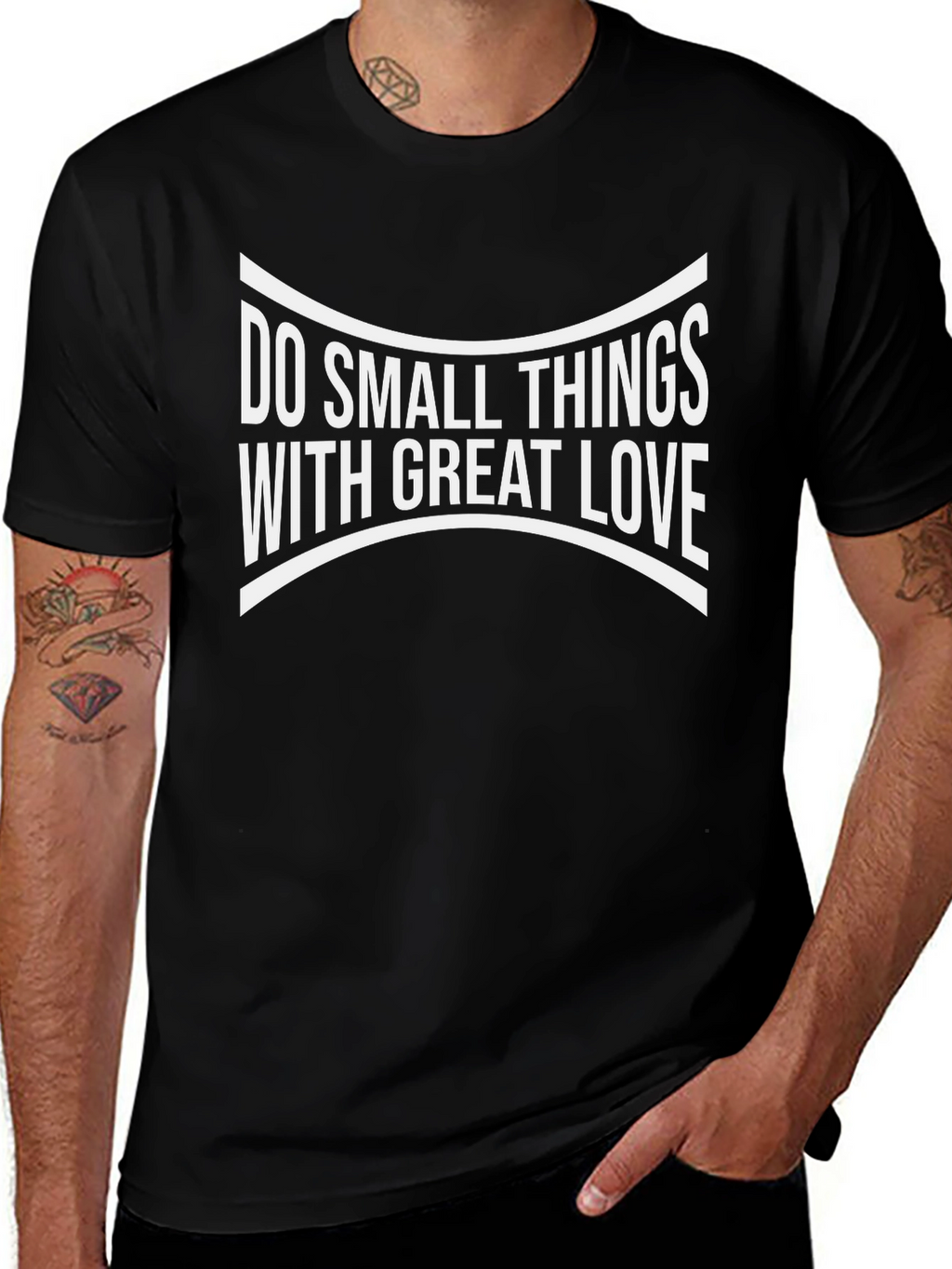 Inspirational Do Small Things Black T-Shirt