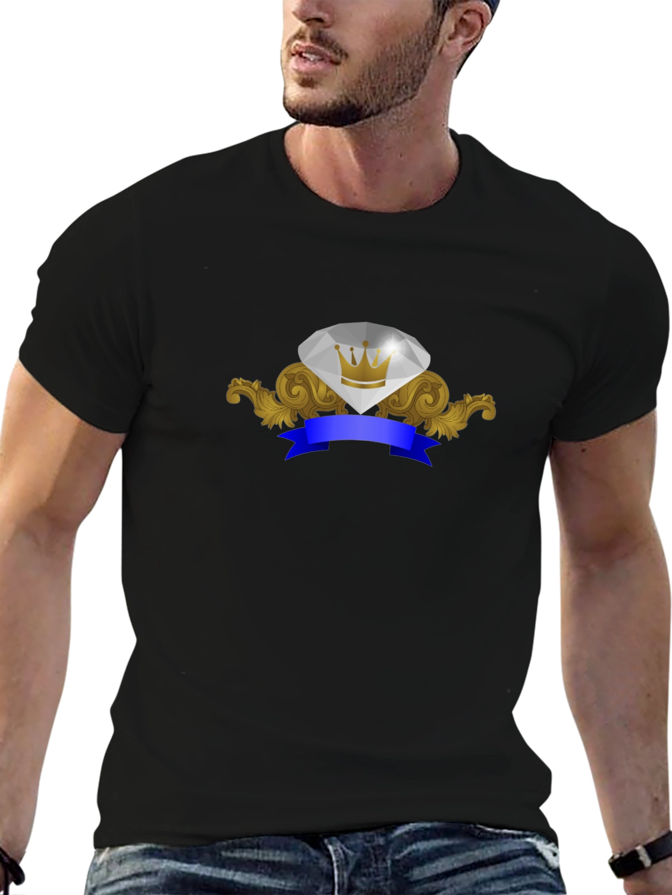Diamond Crown Emblem Graphic T-Shirt