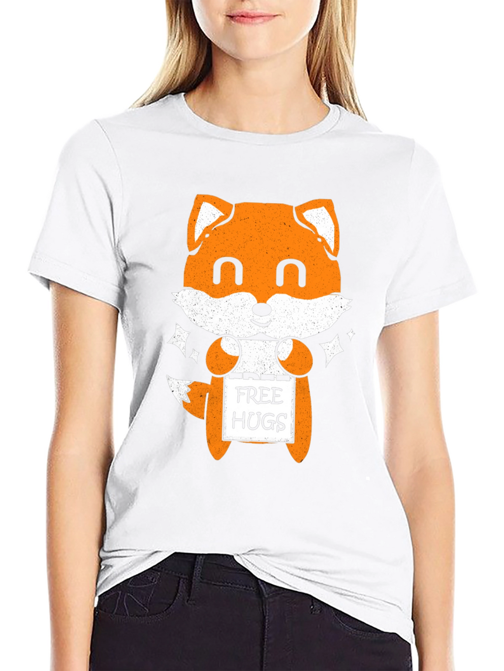 Cute Fox Free Hugs Graphic T-Shirt