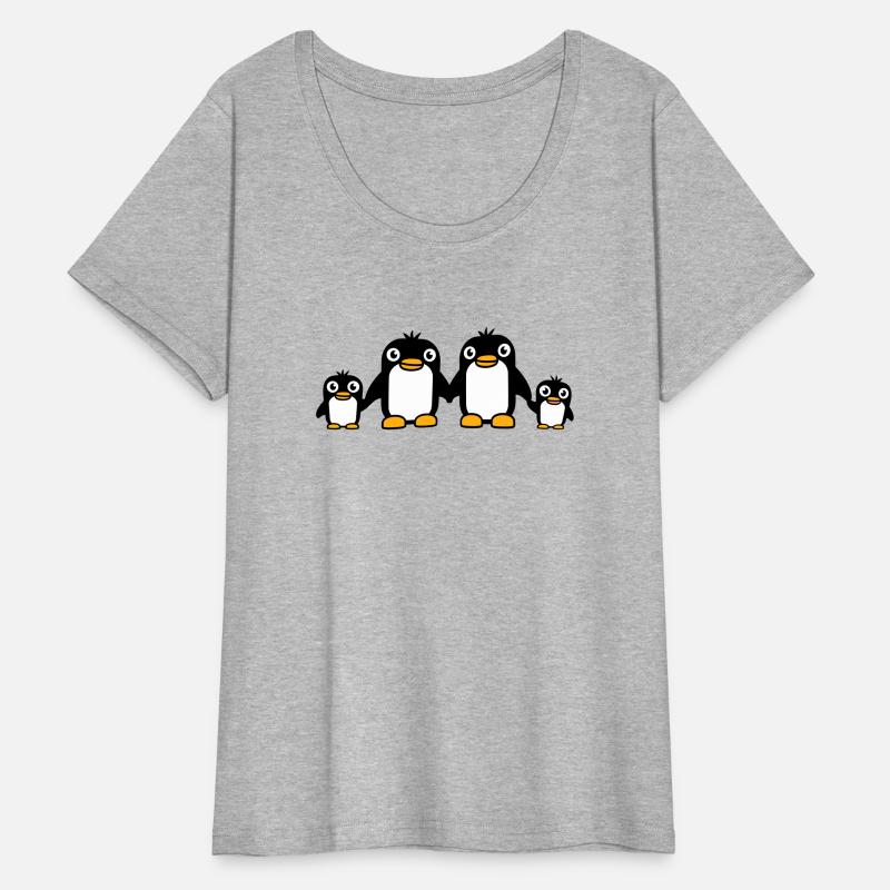 4 Penguins Dad Mom Two Kids Baby Hands Holding Kid